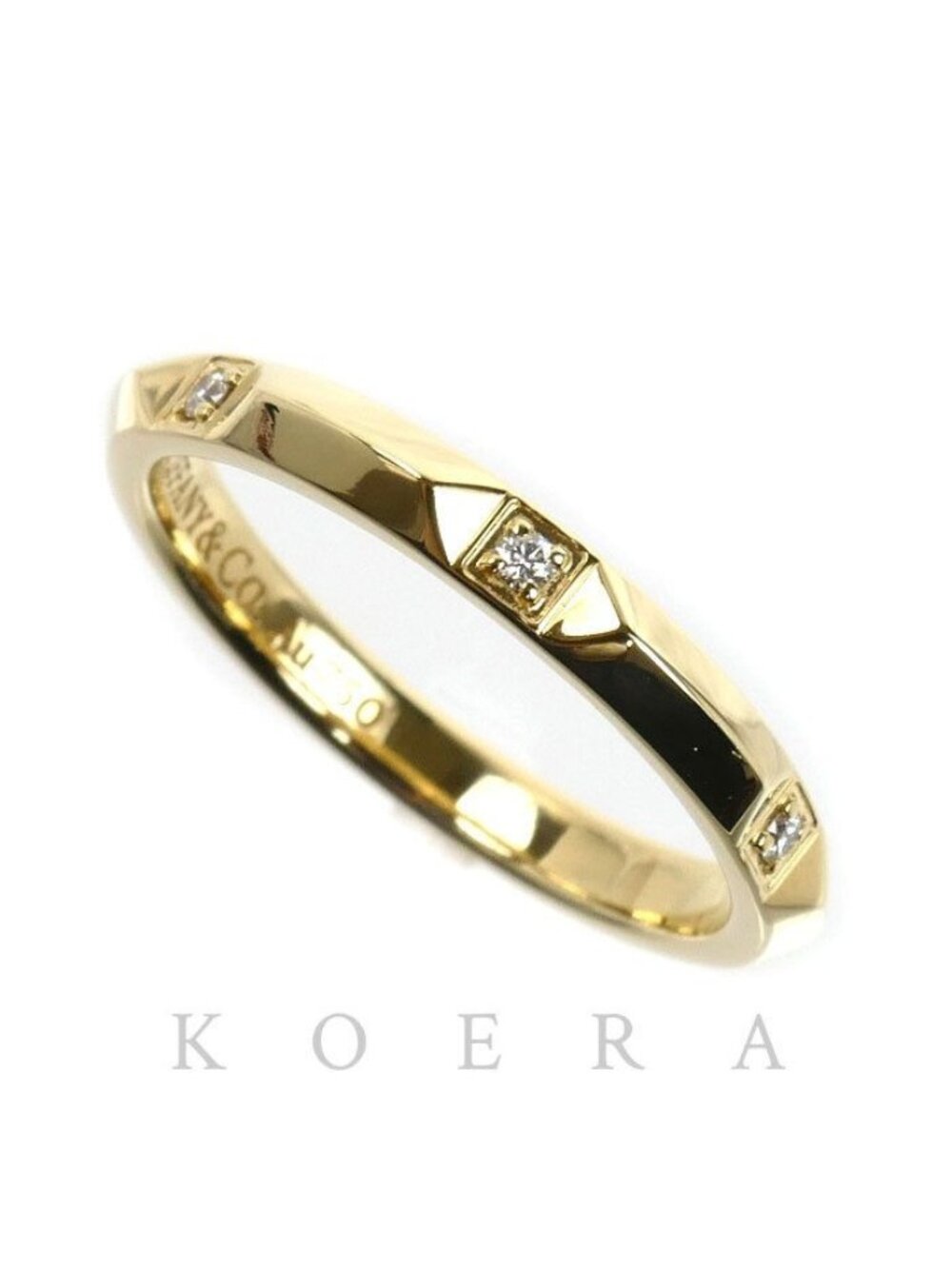 Tiffany & Co 18k Yellow Gold True Band Diamond Ring